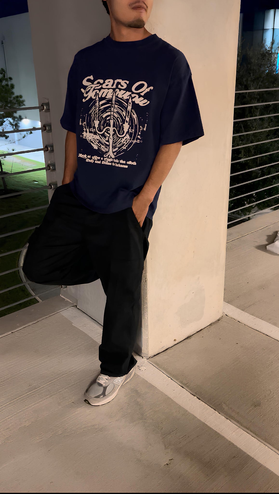 NAVY BLUE TEE